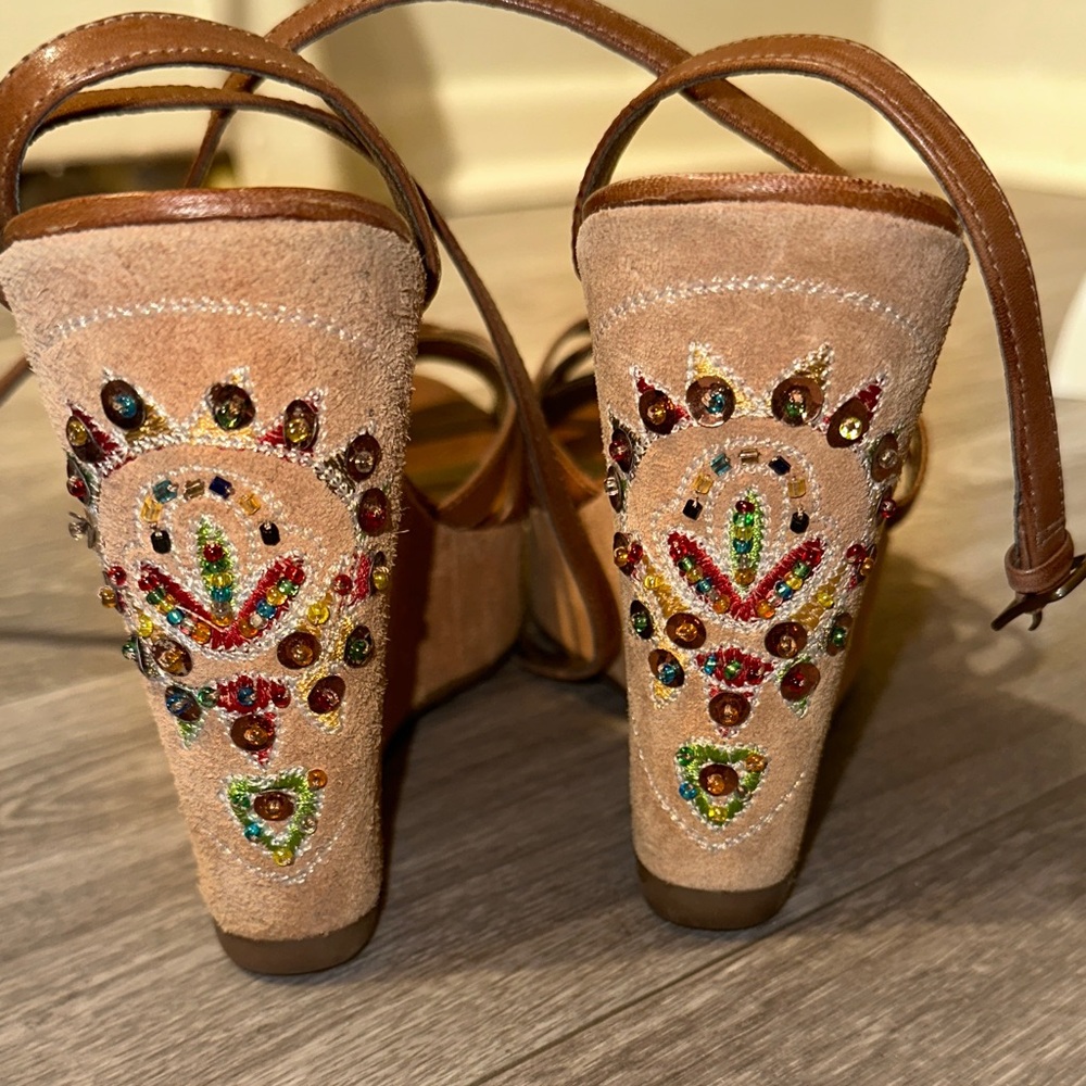 Guess Women's Ilene Wedge Sandals with Colorful Embellishments - Picture 6 of 14